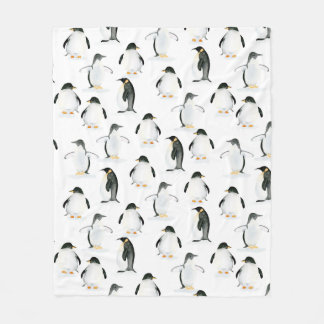Couverture Polaire Aquarelle molle Pingouin Jeu