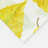 Couverture Polaire Aquarelle motif d'automne (Coin)