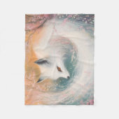 Couverture Polaire Aquarelle Mystic Bloom Spring Fox (Devant)