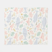 Couverture Polaire Aquarelle Narwhal et Motif de phoque (Devant (Horizontal))