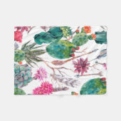 Couverture Polaire Aquarelle naturelle vintage exotique motif transpa (Devant (Horizontal))