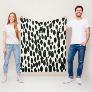 Couverture Polaire Aquarelle noire invariable d'I