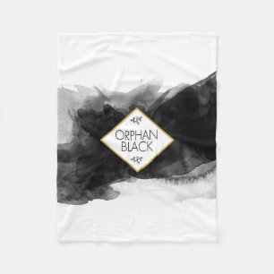 Couverture Polaire Aquarelle noire noire orpheline