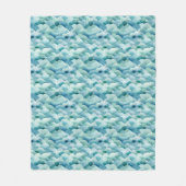 Couverture Polaire Aquarelle Ocean Waves (Devant)