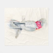 Couverture Polaire Aquarelle Opera Cockatoo (Devant (Horizontal))