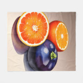 Couverture Polaire Aquarelle orange (Devant (Horizontal))