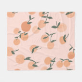 Couverture Polaire Aquarelle orange fruits sans couture motif (Devant (Horizontal))