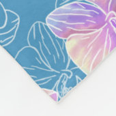 Couverture Polaire Aquarelle orchidée peinte (Coin)
