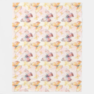 Couverture Polaire Aquarelle Papillon Whimsy