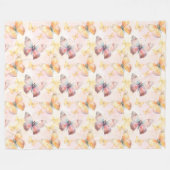 Couverture Polaire Aquarelle Papillon Whimsy (Devant (Horizontal))