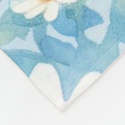 Couverture Polaire Aquarelle Pastel Daisies (Coin)