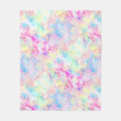 Couverture Polaire Aquarelle Pastel Rainbow Tie Dye (Devant)
