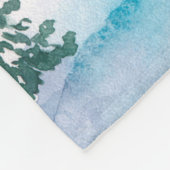 Couverture Polaire Aquarelle peinte à la main illustration de l'hiver (Coin)
