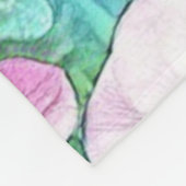 Couverture Polaire Aquarelle peinte de panneaux blancs jaune rose (Coin)