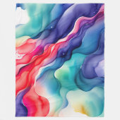 Couverture Polaire Aquarelle Peinte organique Conception abstraite (Devant)