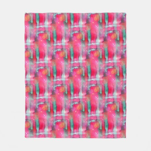 Couverture Polaire Aquarelle peinte par résumé d'éclat de Sun (Devant)