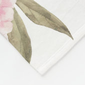 Couverture Polaire Aquarelle Peoné rose : Élégance florale (Coin)