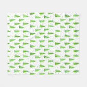 Couverture Polaire Aquarelle Pine Arbres (Devant (Horizontal))