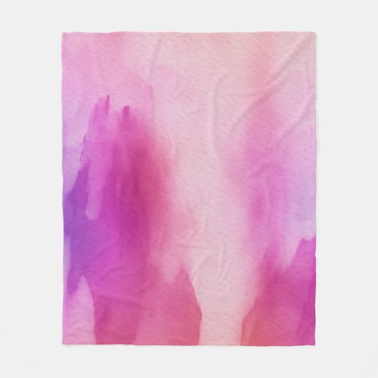 Couverture Polaire Aquarelle Pink violet ouverture d'espace positif (Devant)