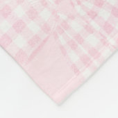 Couverture Polaire Aquarelle Preppy Rose En vichy Bow (Coin)