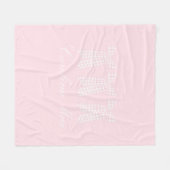 Couverture Polaire Aquarelle Preppy Rose En vichy Bow (Devant (Horizontal))