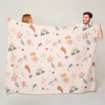 Aquarelle Retro Boho Arc-en-ciel neutre