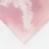 Couverture Polaire Aquarelle rose délicate méduse (Coin)
