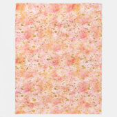 Couverture Polaire Aquarelle rose Fille (Devant)