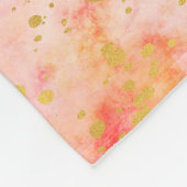 Couverture Polaire Aquarelle rose Fille (Coin)
