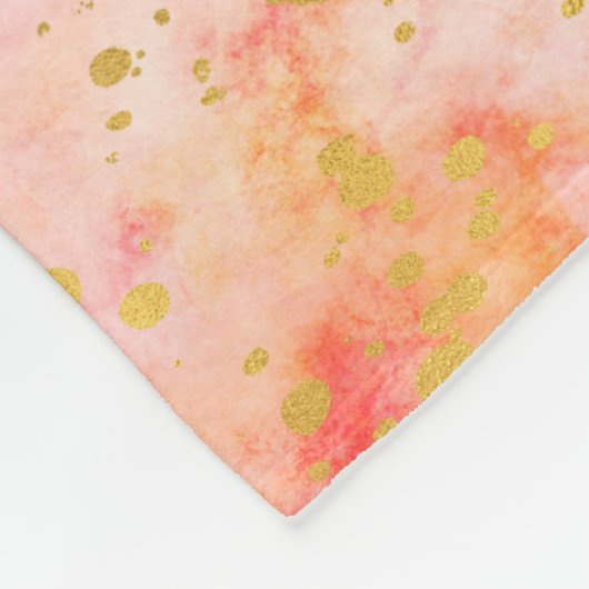 Couverture Polaire Aquarelle rose Fille (Coin)