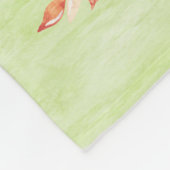 Couverture Polaire Aquarelle rose Petite vache (Coin)