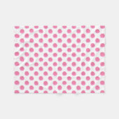 Couverture Polaire aquarelle rose pois dotty design (Devant (Horizontal))