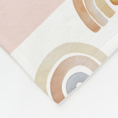 Couverture Polaire Aquarelle rose tendance arc-en-ciel (Coin)