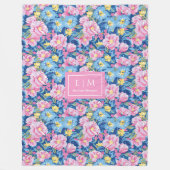 Couverture Polaire Aquarelle rose vif ultra moderne (Devant)