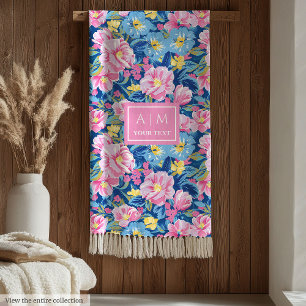 Couverture Polaire Aquarelle rose vif ultra moderne