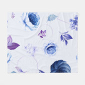 Couverture Polaire Aquarelle Roses 31 (Devant (Horizontal))