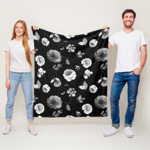 Couverture Polaire Aquarelle Roses 33