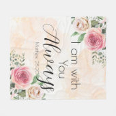 Couverture Polaire Aquarelle Roses Je suis toujours avec vous (Devant (Horizontal))