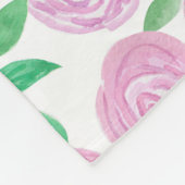 Couverture Polaire Aquarelle, roses roses (Coin)