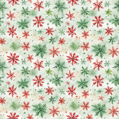 Couverture Polaire Aquarelle rouge et vert flocon de neige nom person