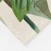 Couverture Polaire Aquarelle rouge rustique Poinsettia Flore Verdure (Coin)