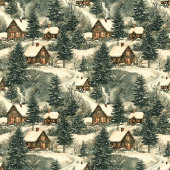 Couverture Polaire Aquarelle Russe Christmas Farmhouse Village