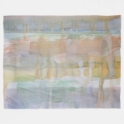 Couverture Polaire Aquarelle Rustique (Devant (Horizontal))