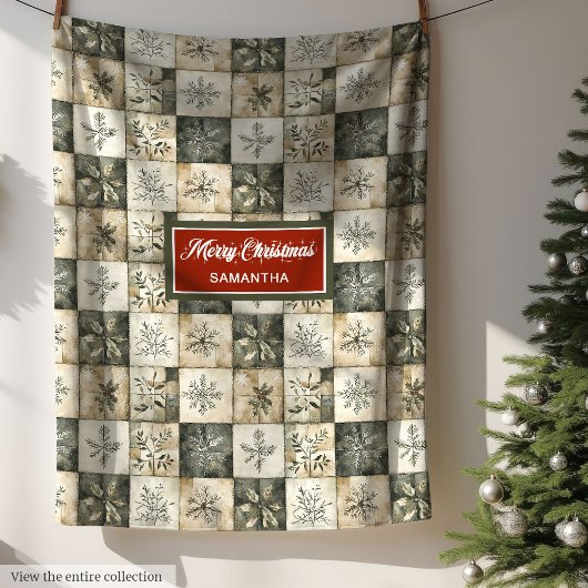 Couverture Polaire Aquarelle Rustique Neutre Couleur Muet Patchwork