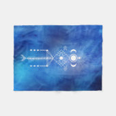 Couverture Polaire *~* Aquarelle sacrée Shaman Primal Aztec Tribal (Devant (Horizontal))