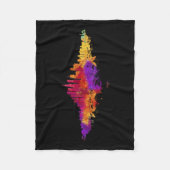 Couverture Polaire Aquarelle Skyline de Chicago en blanc (Devant)