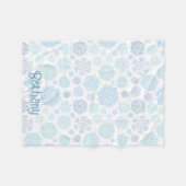 Couverture Polaire Aquarelle Snowflakes Hiver Personnalisé (Devant (Horizontal))