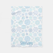 Couverture Polaire Aquarelle Snowflakes Hiver Personnalisé (Devant)