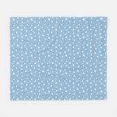 Couverture Polaire Aquarelle Snowflakes Motif bleu (Devant (Horizontal))