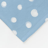 Couverture Polaire Aquarelle Snowflakes Motif bleu (Coin)